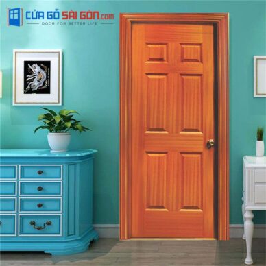 CỬA GỖ HDF VENEER 6A – SAPELE