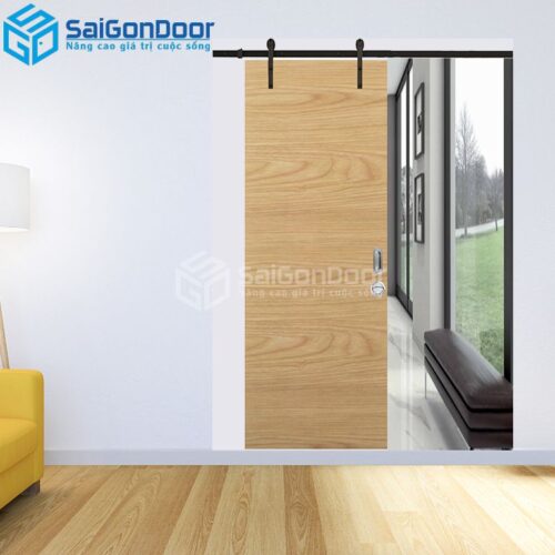 Cửa Gỗ HDF Lùa Trượt treo ray-MDFV-SGD