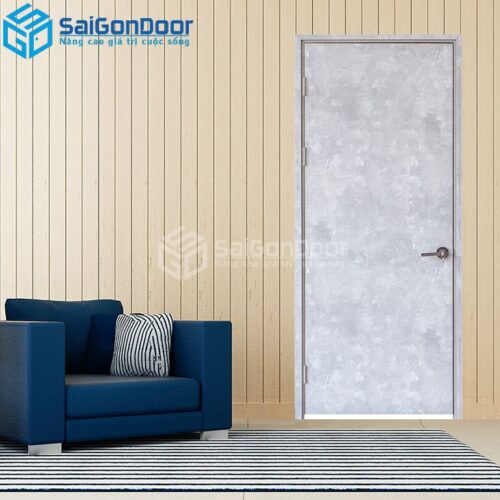 Cửa Gỗ MDF Melamine P1 van kem-MDFV-SGD