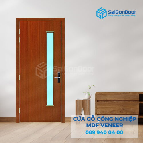 Cửa Gỗ MDF Veneer P1G1 Xoan Đào-SGD