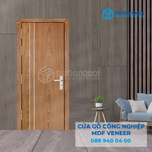 Cửa Gỗ MDF Veneer P1R2 Sồi 2-SGD