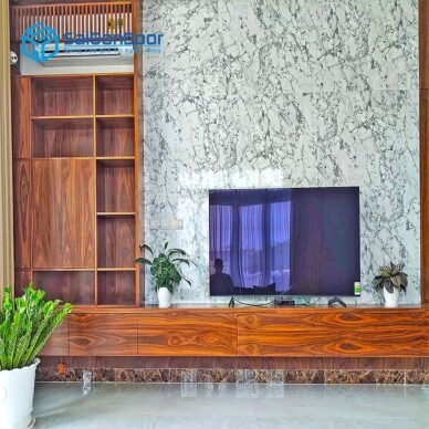 Mẫu kệ tivi bằng gỗ công nghiệp hiện đại và san trọng
